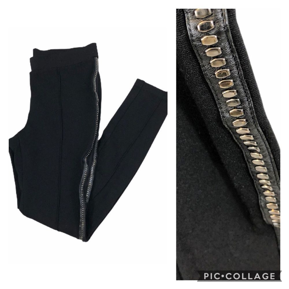 Romeo & Juliet Couture Black Leggings‎ Leather side